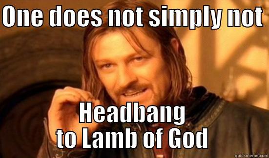 ONE DOES NOT SIMPLY NOT  HEADBANG TO LAMB OF GOD Boromir