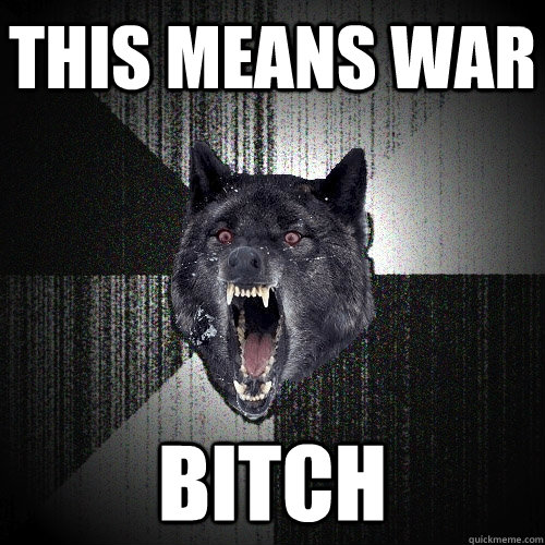 this means war bitch  Insanity Wolf