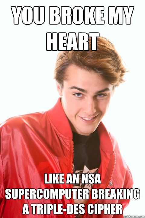 you broke my heart like an nsa supercomputer breaking a triple-des cipher  