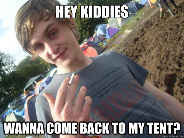 Hey kiddies Wanna come back to my tent?  Creepy Chris