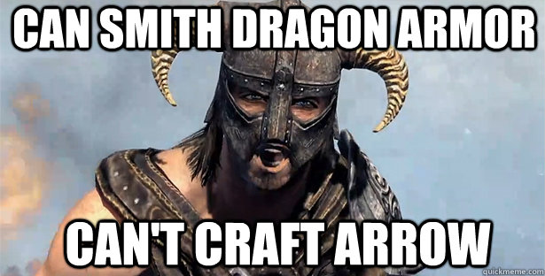 can smith dragon armor can't craft arrow  skyrim