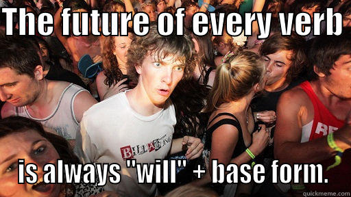 THE FUTURE OF EVERY VERB  IS ALWAYS 
