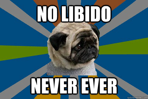 No libido Never ever  Clinically Depressed Pug