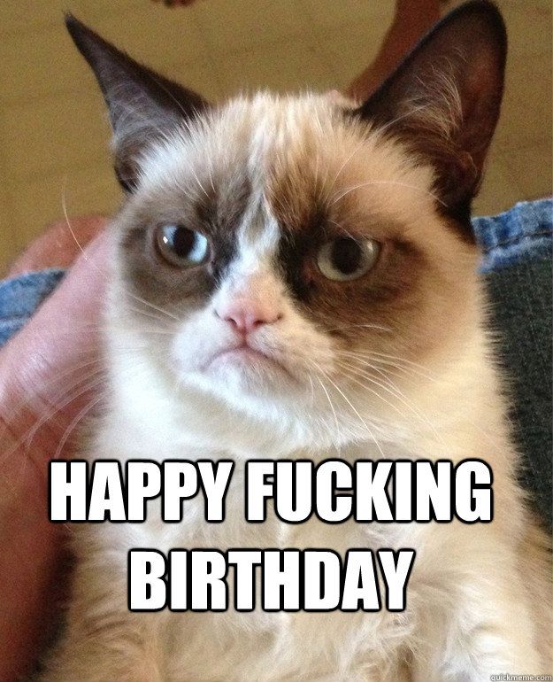  Happy Fucking Birthday -  Happy Fucking Birthday  Grumpy Cat