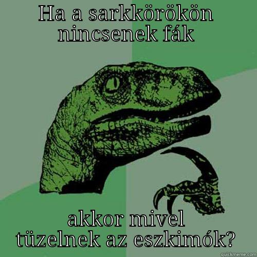 HA A SARKKÖRÖKÖN NINCSENEK FÁK AKKOR MIVEL TÜZELNEK AZ ESZKIMÓK? Philosoraptor
