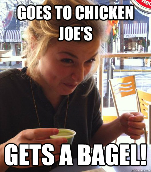 Goes to Chicken Joe's Gets a bagel! - Goes to Chicken Joe's Gets a bagel!  Silly Abbey