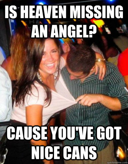 is heaven missing an angel? cause you've got nice cans  Captain Sublte