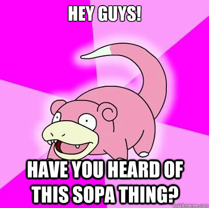 Hey guys! Have you heard of this SOPA thing?  Slowpoke