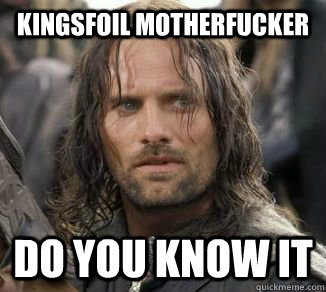 KINGSFOIL MOTHERFUCKER DO YOU KNOW IT - KINGSFOIL MOTHERFUCKER DO YOU KNOW IT  Thought of this last night.
