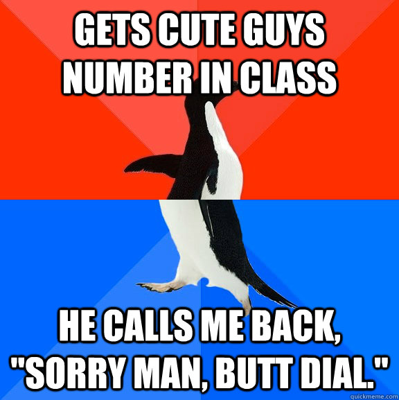 Gets cute guys number in class he calls me back, 