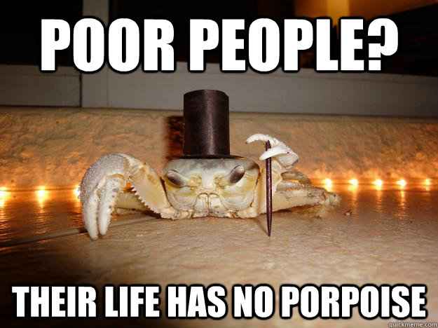 Poor people? their life has no porpoise - Poor people? their life has no porpoise  Misc