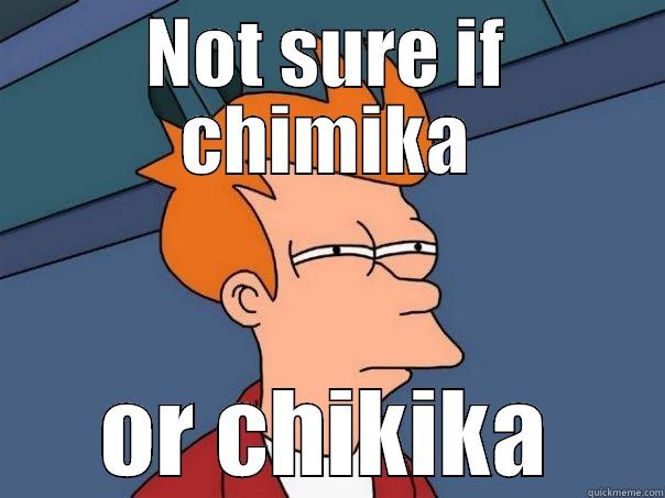 NOT SURE IF CHIMIKA OR CHIKIKA Futurama Fry