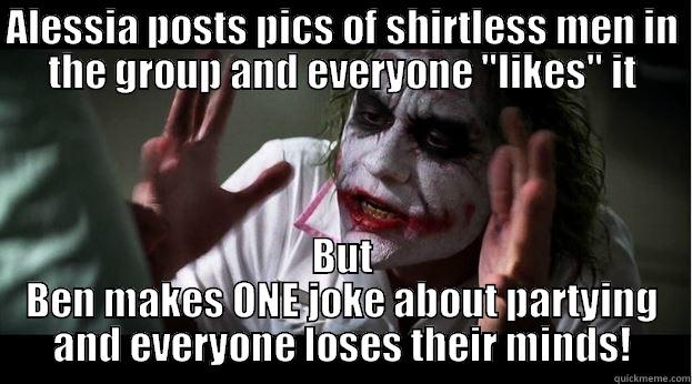 ALESSIA POSTS PICS OF SHIRTLESS MEN IN THE GROUP AND EVERYONE 