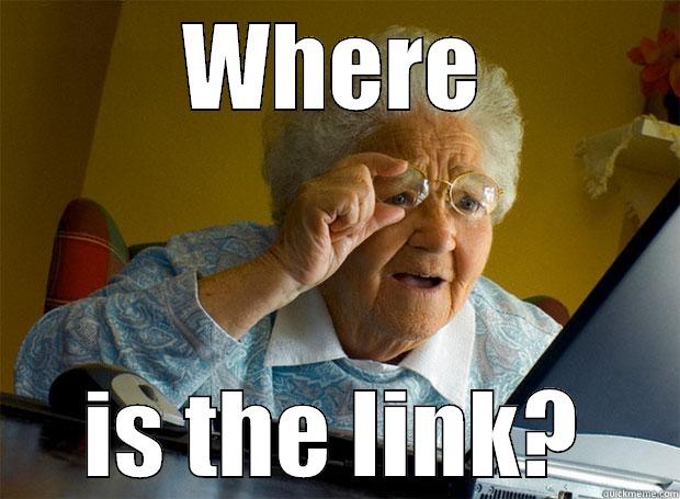 where is the link? - WHERE IS THE LINK? Grandma finds the Internet
