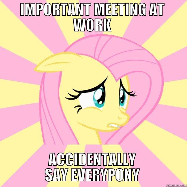 IMPORTANT MEETING AT WORK ACCIDENTALLY SAY EVERYPONY Socially awkward brony