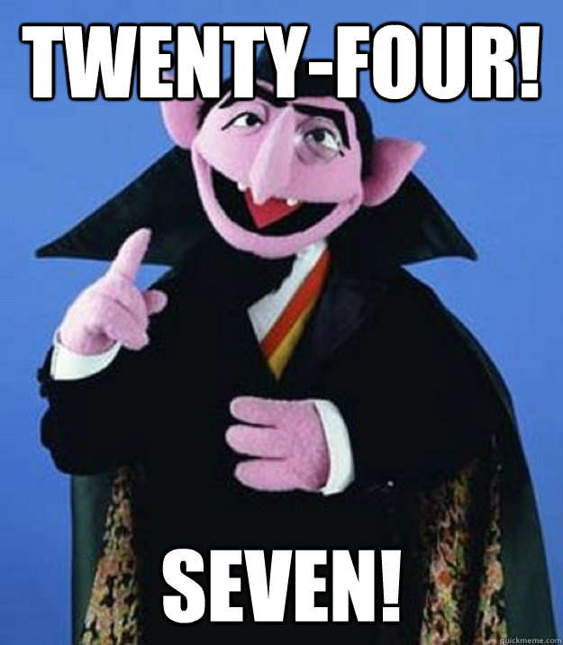 Twenty-four! Seven!  Counting Hobbits