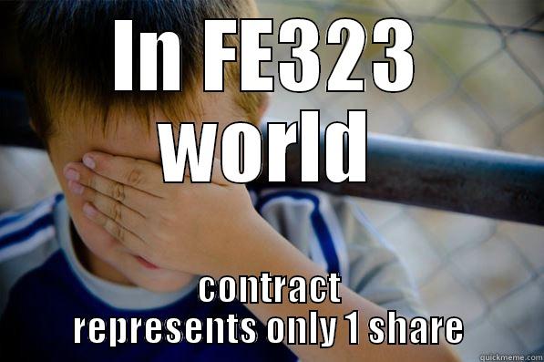 IN FE323 WORLD CONTRACT REPRESENTS ONLY 1 SHARE Confession kid