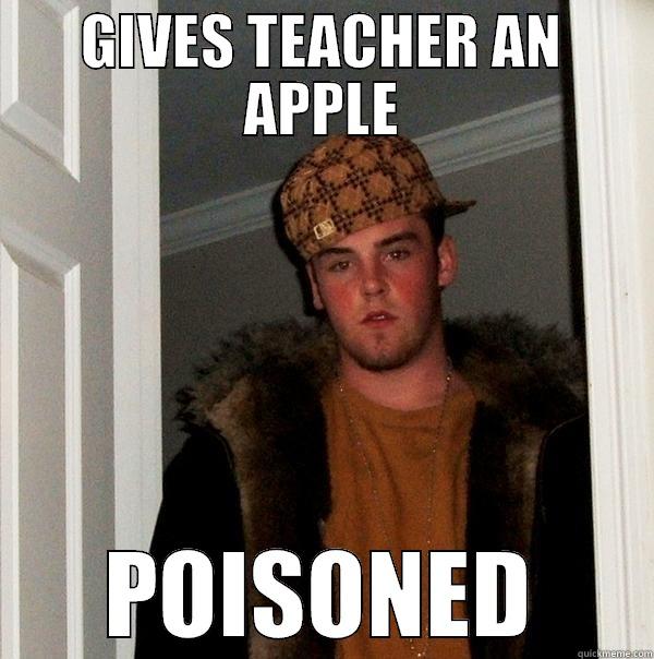 GIVES TEACHER AN APPLE POISONED Scumbag Steve