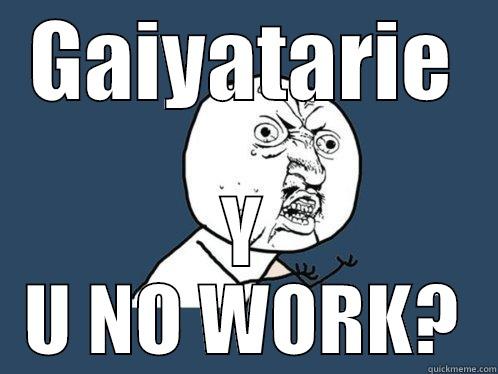 For you  - GAIYATARIE Y U NO WORK? Y U No