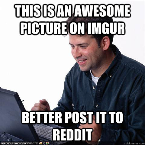 This is an awesome picture on imgur Better post it to reddit - This is an awesome picture on imgur Better post it to reddit  Net noob