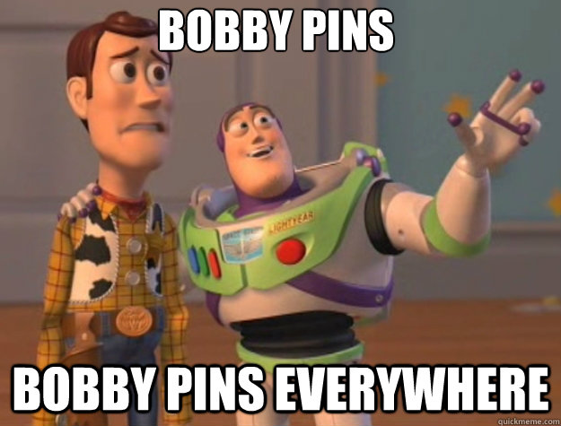 BOBBY PINS BOBBY PINS EVERYWHERE  Pinks everywhere