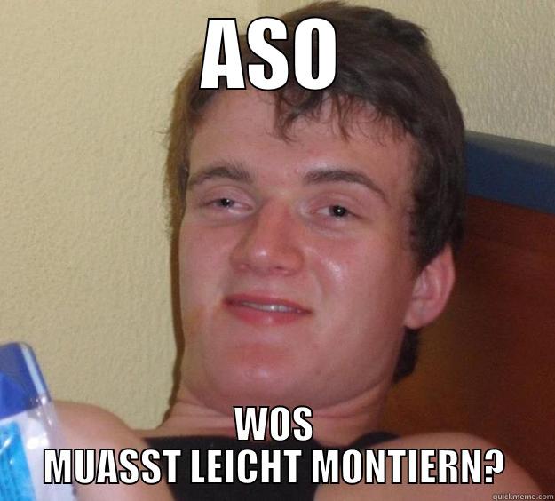 ASO WOS MUASST LEICHT MONTIERN? 10 Guy