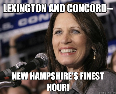 Lexington and Concord-- New Hampshire's Finest Hour!  Bad Memory Michelle