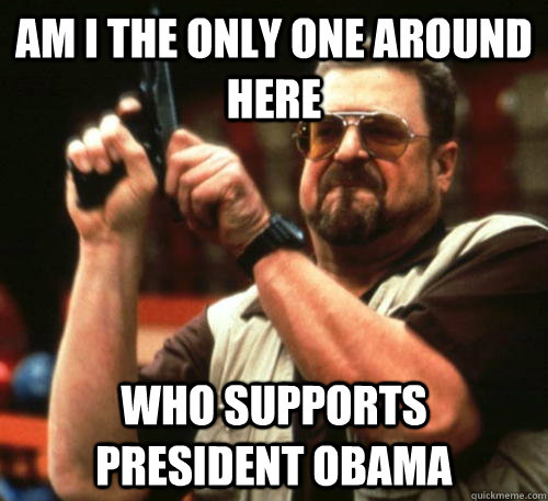 Am i the only one around here who supports President Obama  Am I The Only One Around Here