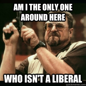 Am i the only one around here who isn't a liberal  Am I The Only One Round Here