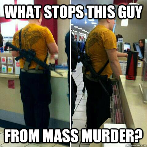 What stops this guy from mass murder? - What stops this guy from mass murder?  Misc