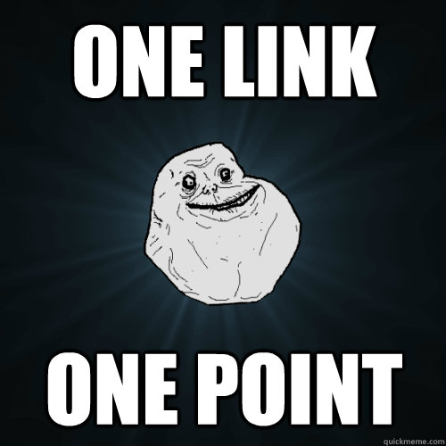 One link one point  Forever Alone