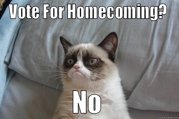 VOTE FOR HOMECOMING? NO Grumpy Cat