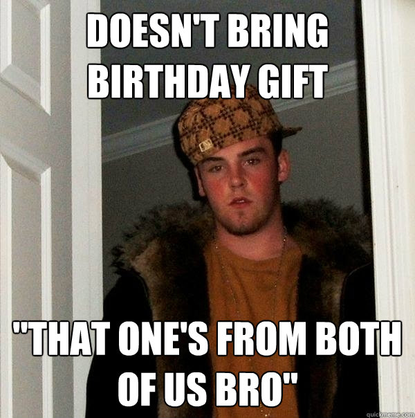 Doesn't bring birthday gift 