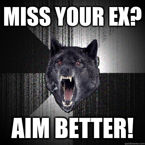 Miss your ex? AIM BETTER!  Insanity Wolf