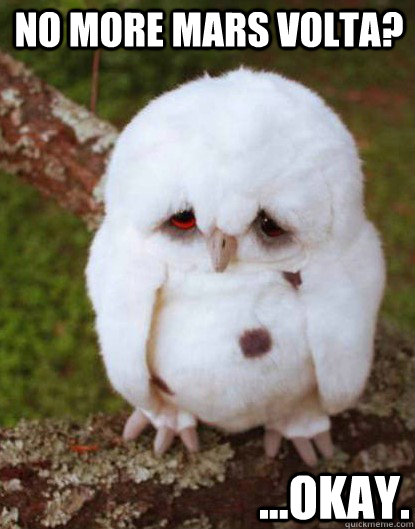 ...Okay. No More Mars Volta?  Depressed Owl
