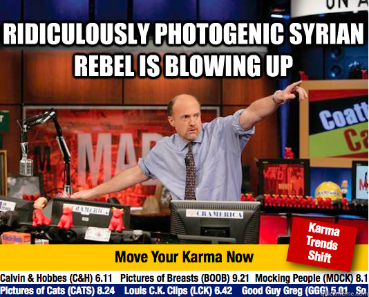 Ridiculously Photogenic Syrian Rebel is blowing up   Mad Karma with Jim Cramer