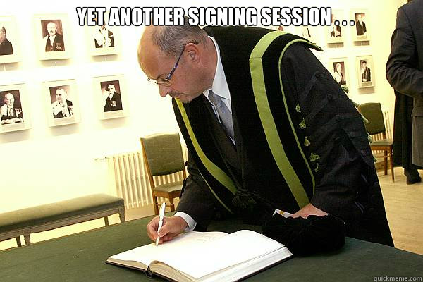 Yet another signing session . . .  Marc De Clercq