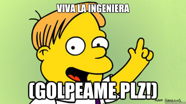 Viva la Ingeniería

 (golpeame plz!)  martin prince