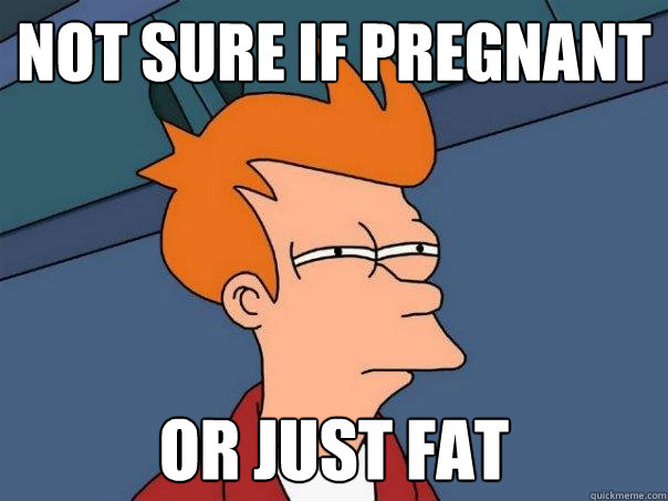Not sure if pregnant Or just fat  Futurama Fry
