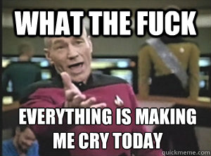 What the fuck Everything is making me cry today  Annoyed Picard