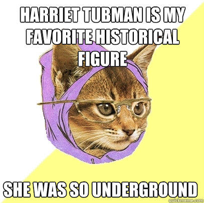 harriet tubman is my favorite historical figure she was so underground  Hipster Kitty