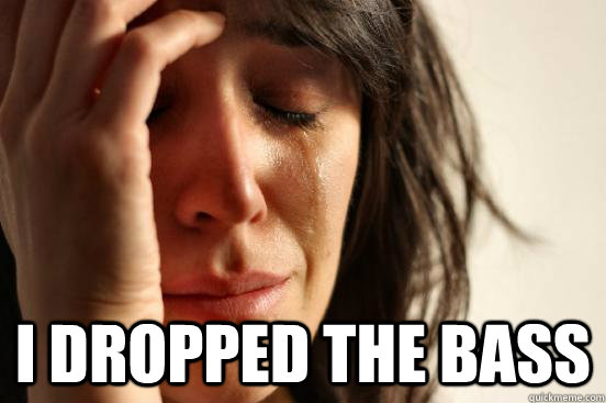  i dropped the bass  First World Problems