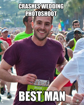 Crashes Wedding Photoshoot Best Man  Ridiculously photogenic guy
