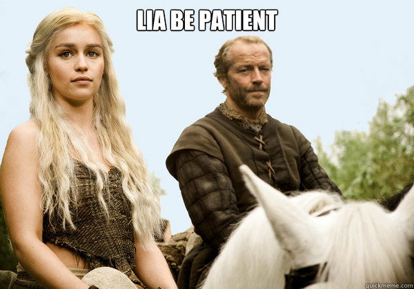 Lia be patient   Khaleesi horse