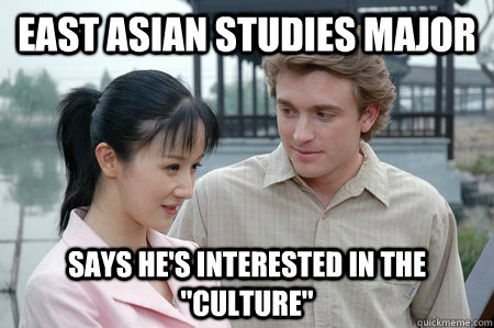 East asian studies major says he's interested in the 