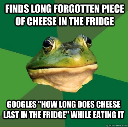 Finds long forgotten piece of cheese in the fridge Googles 