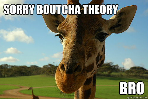 sorry boutcha theory bro  