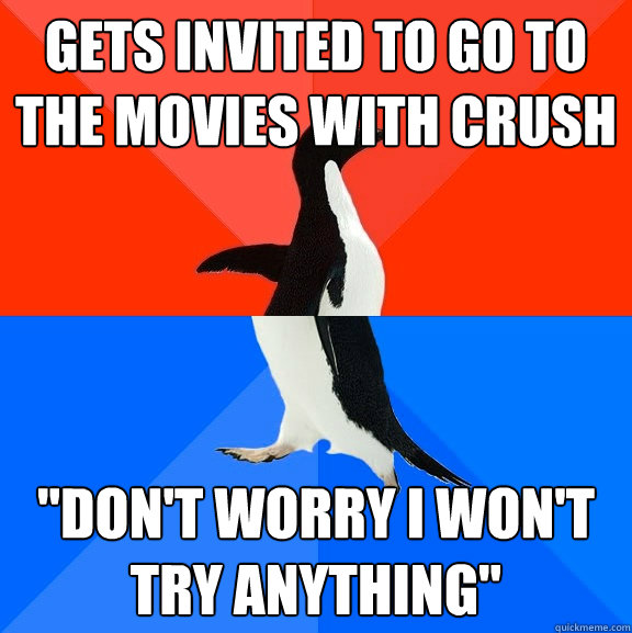 Gets invited to go to the movies with crush 