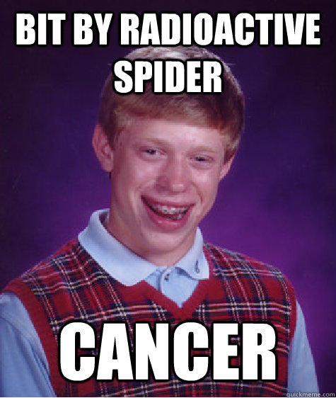 Bit by radioactive spider Cancer  