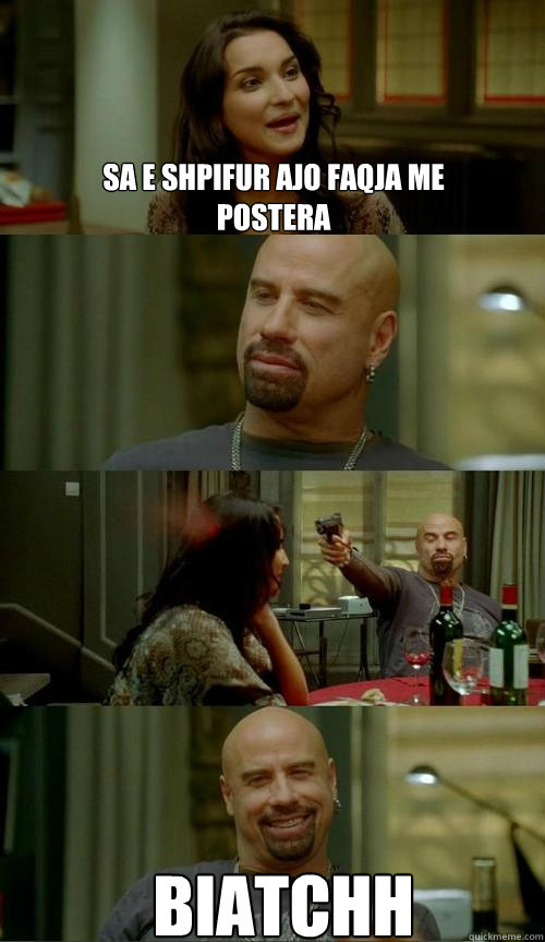 Sa e shpifur ajo faqja me postera biatchh  Skinhead John